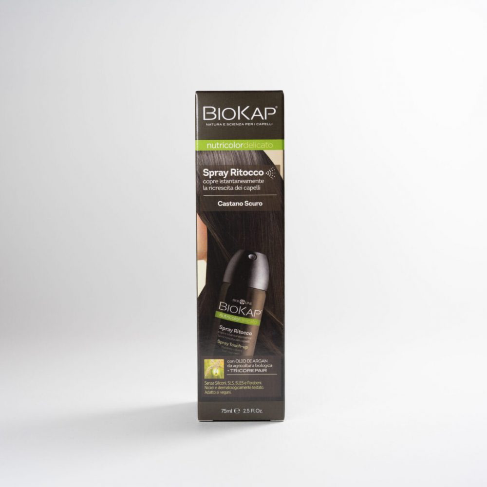 biokap spray ritocco capelli castano scuro