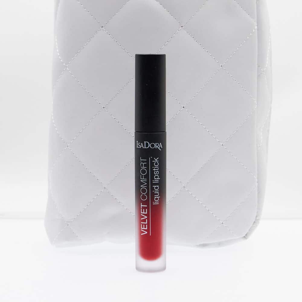 Isadora velvet comfort liquid lipstick 66 Revish red